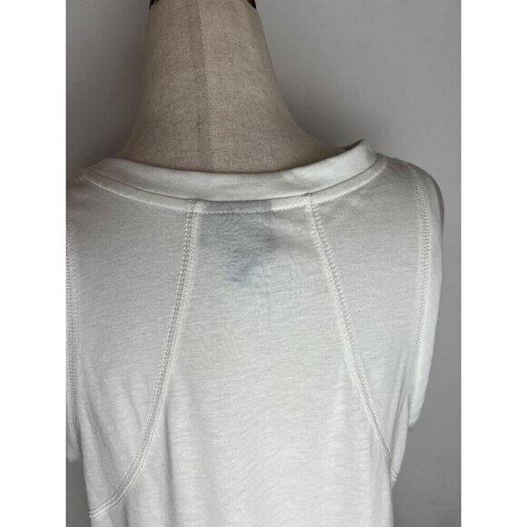 Sweaty Betty Tank Top Women Small White Crew Neck Cotton Tencel Easy Peazy Top - Picture 6 of 9
